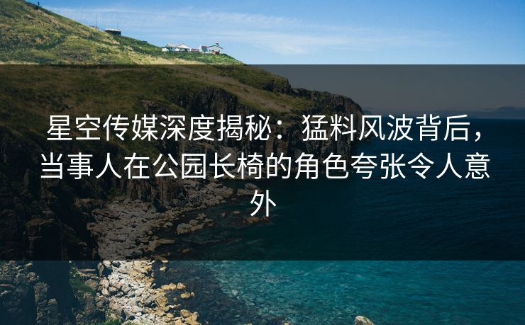 星空传媒深度揭秘：猛料风波背后，当事人在公园长椅的角色夸张令人意外
